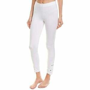 Hue Women's Pyramid Ruched Skimmer Leggings In White Size XL